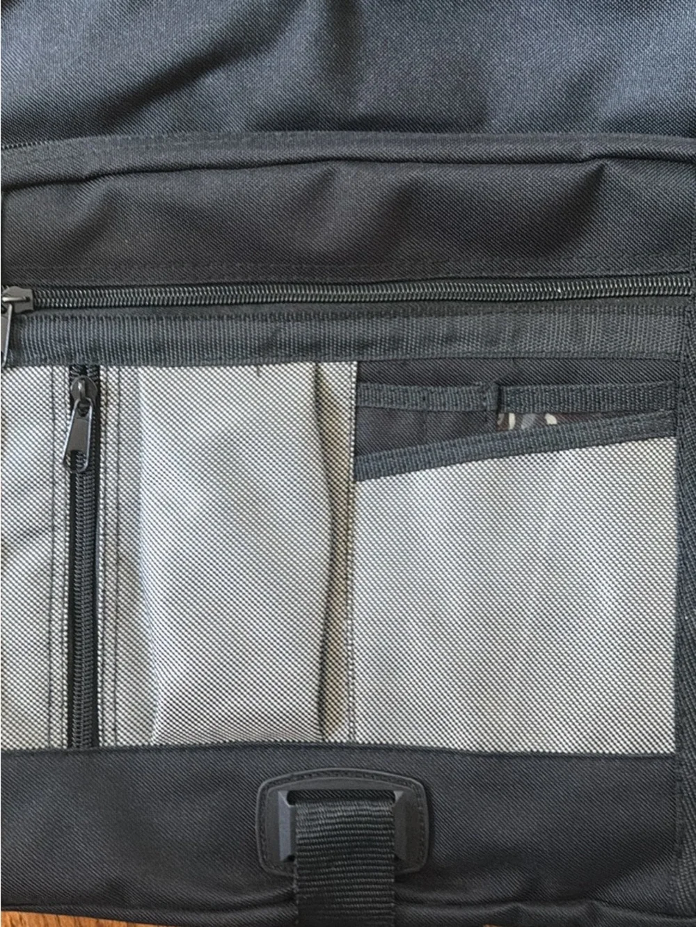 Gray and Black laptop bag